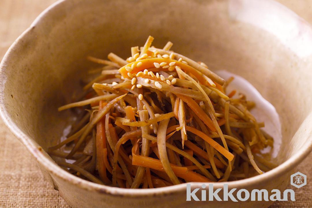 Simmered Carrot and Burdock Root (Kimpira)