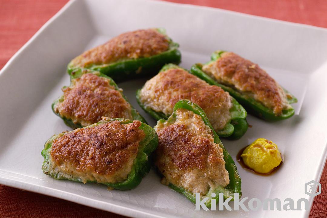 Japanese-style Pork-stuffed Green Bell Peppers