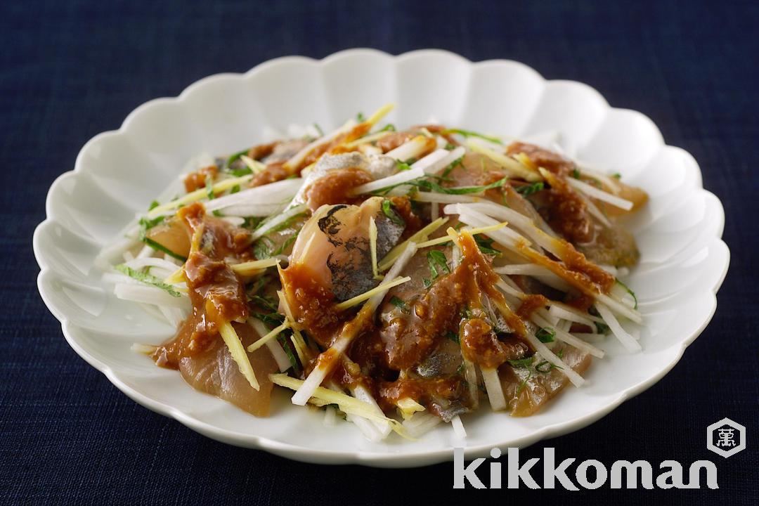 Horse Mackerel in Vinegar Miso Sauce