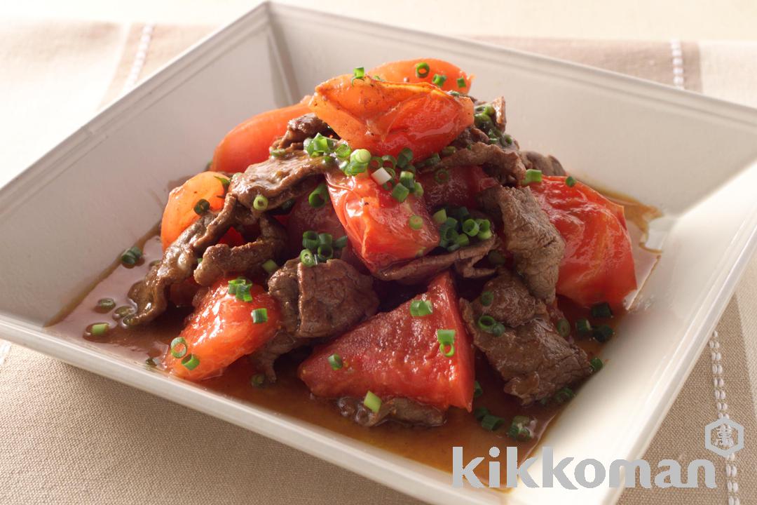 Soy Sauce-Seasoned Beef and Tomato Stir-fry