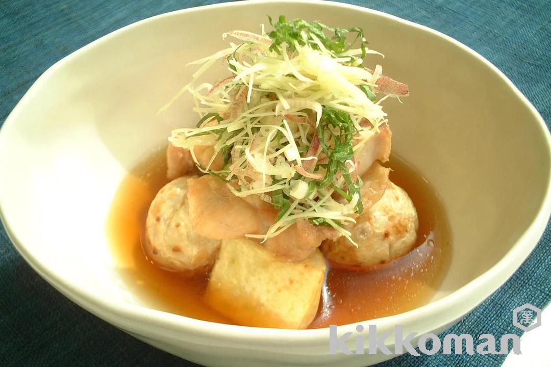 Potato, Taro Root and Chicken Ankake