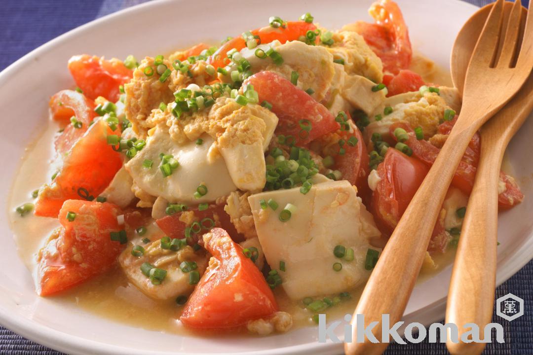 Stir-fried Tofu, Tomato and Egg