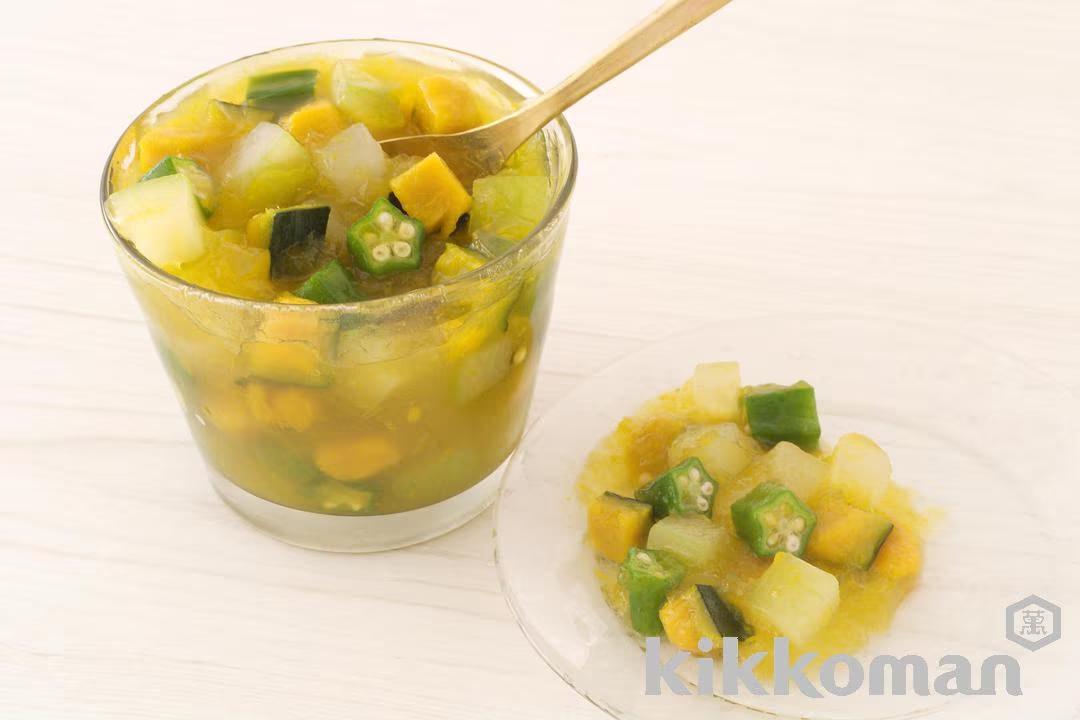 Summer Vegetables in Bonito Consomme Jelly