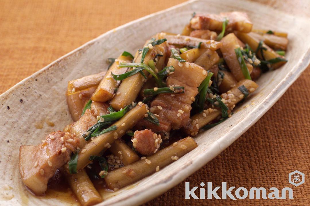 Sweet Pork and Burdock Stir-Fry