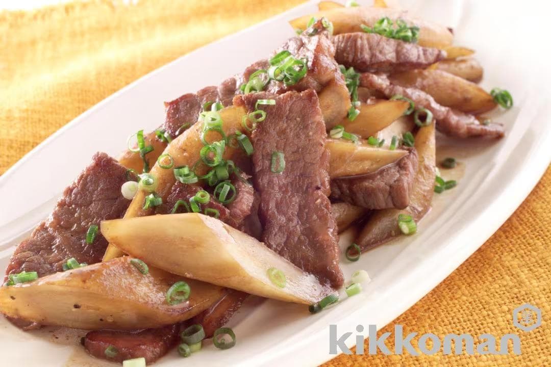 Burdock Root and Beef Soy Sauce Saute