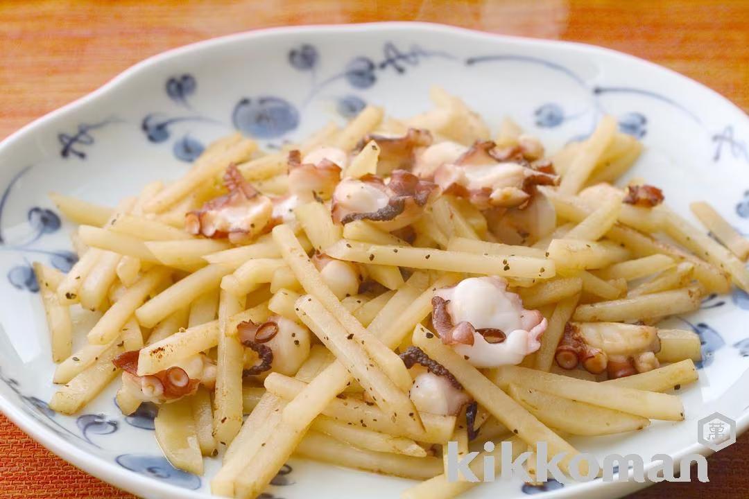 Fried Octopus and New Potatoes