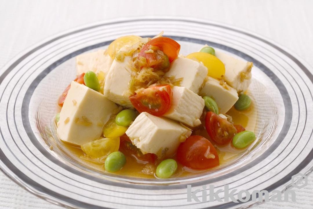 Cherry Tomatoes and Tofu Salad