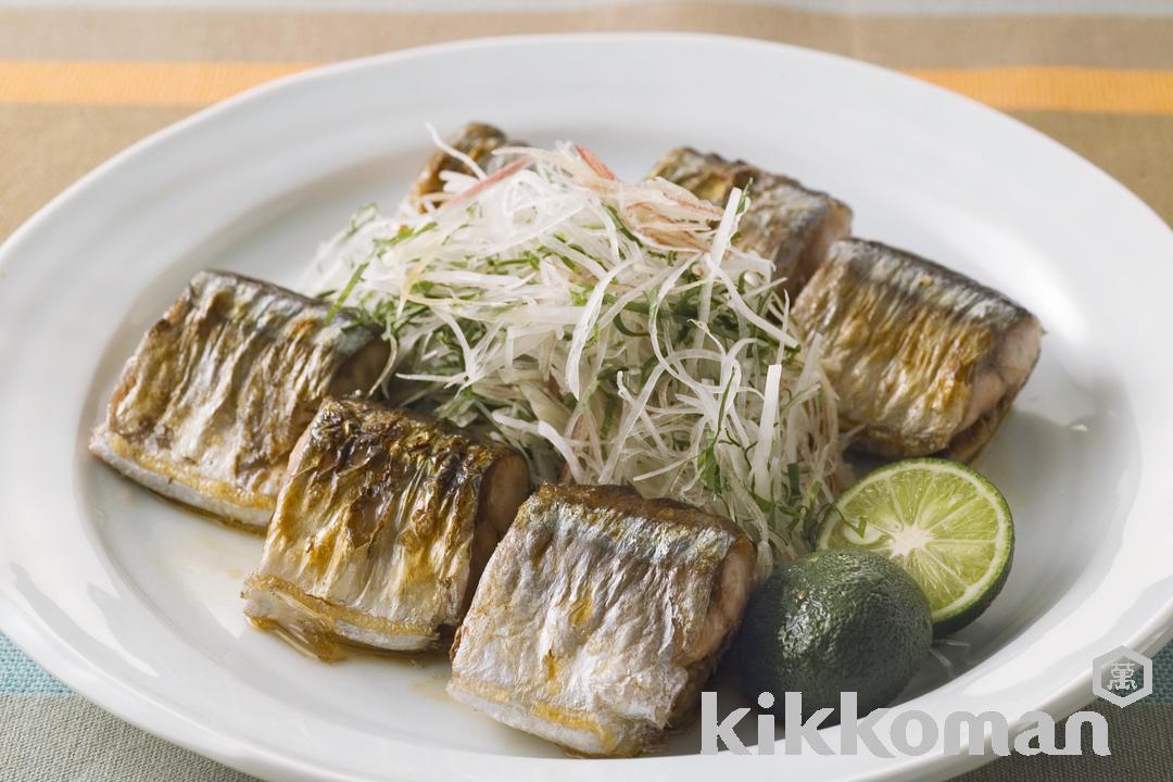 Grilled Pacific Saury with Sudachi