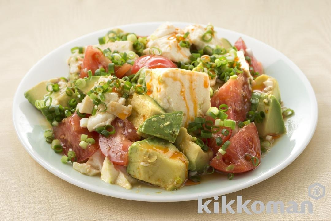 Avocado and Tofu Layered Salad