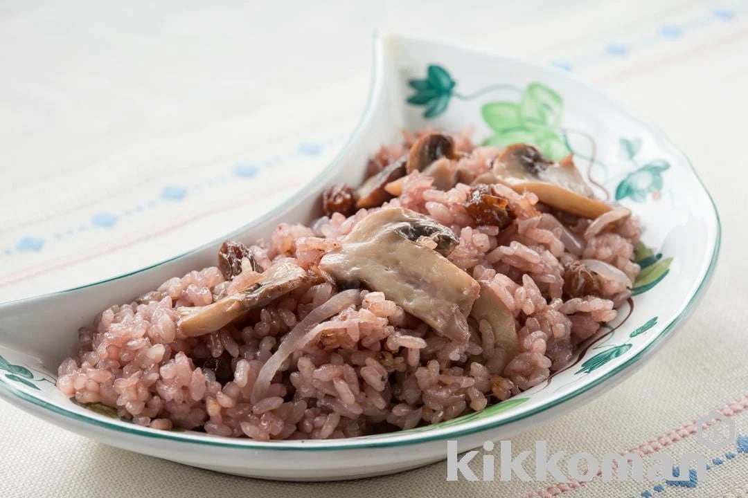 Mushroom and Red Wine Rice