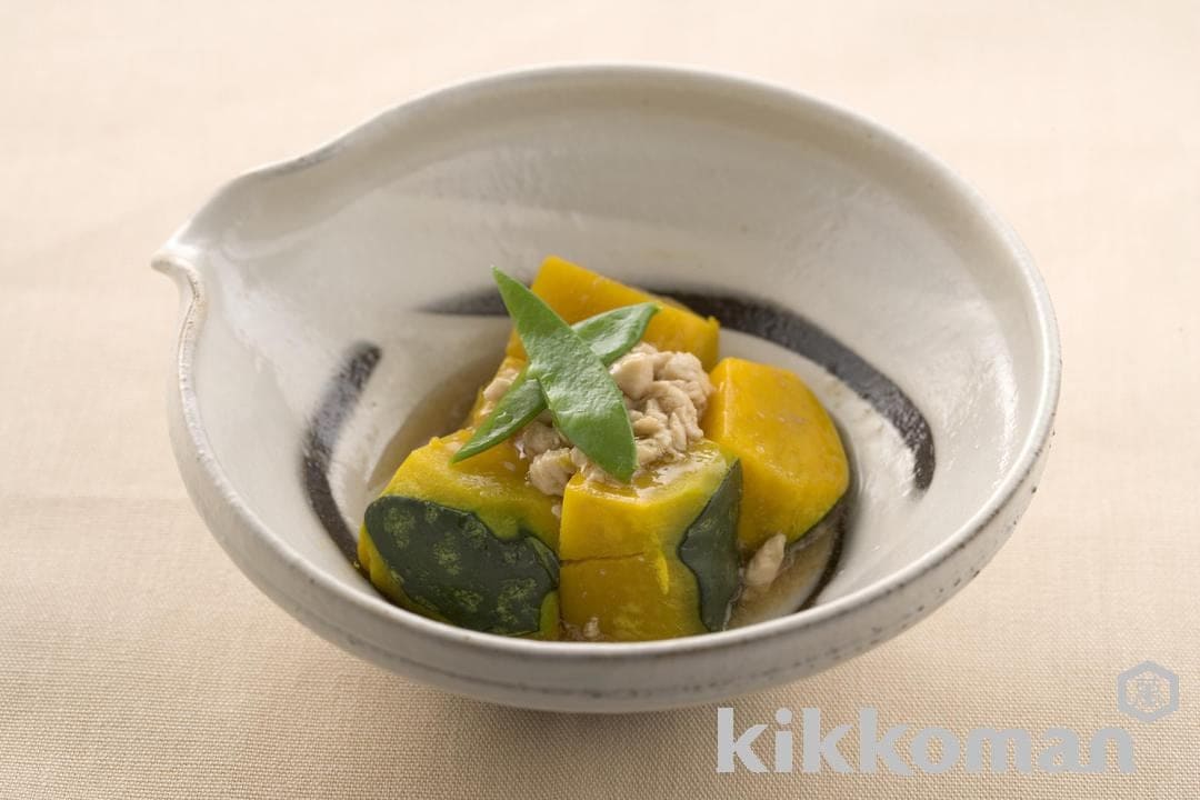 Japanese Pumpkin with Chicken and Anakake Sauce