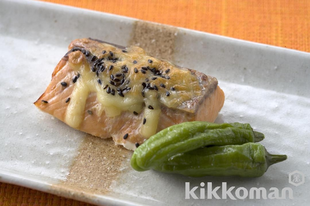 Cheesy Miso Grilled Salmon