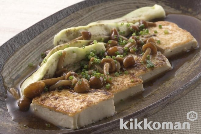 Eggplant, Tofu and Nameko Mushroom Ankake