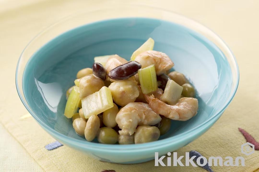 Mixed Beans and Shrimp Salad