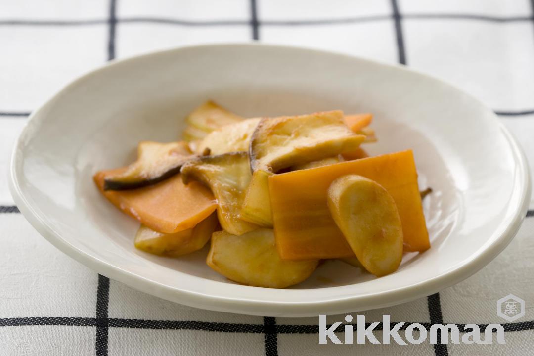 Celery, Carrots and King Oyster Mushrooms Ketchup Stir Fry