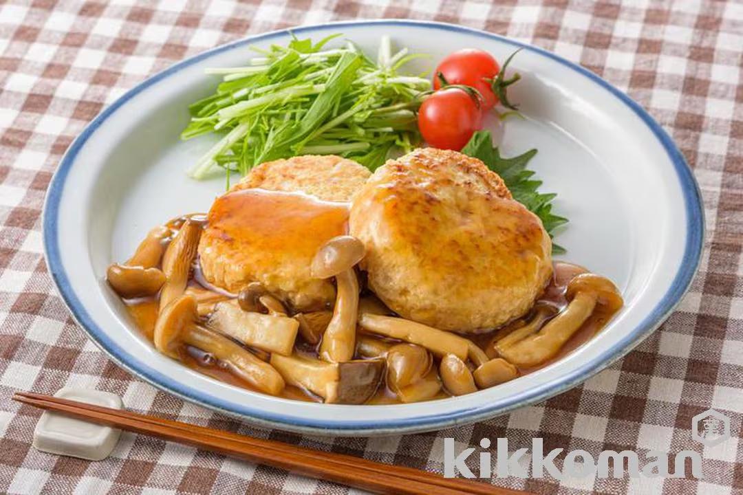 Chicken and Tofu Salisbury Steak