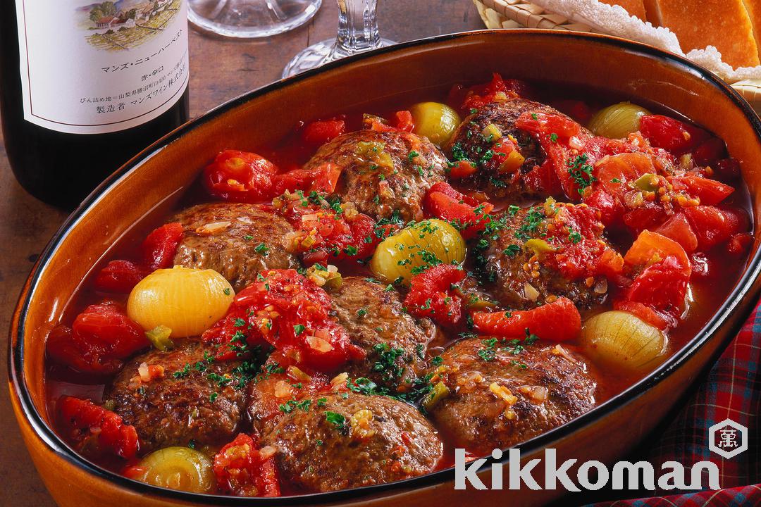 Tomato Stew with Salisbury Steaks