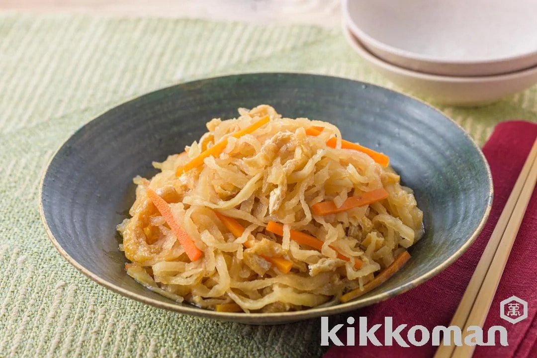 Simmered Dried Daikon and Fried Tofu