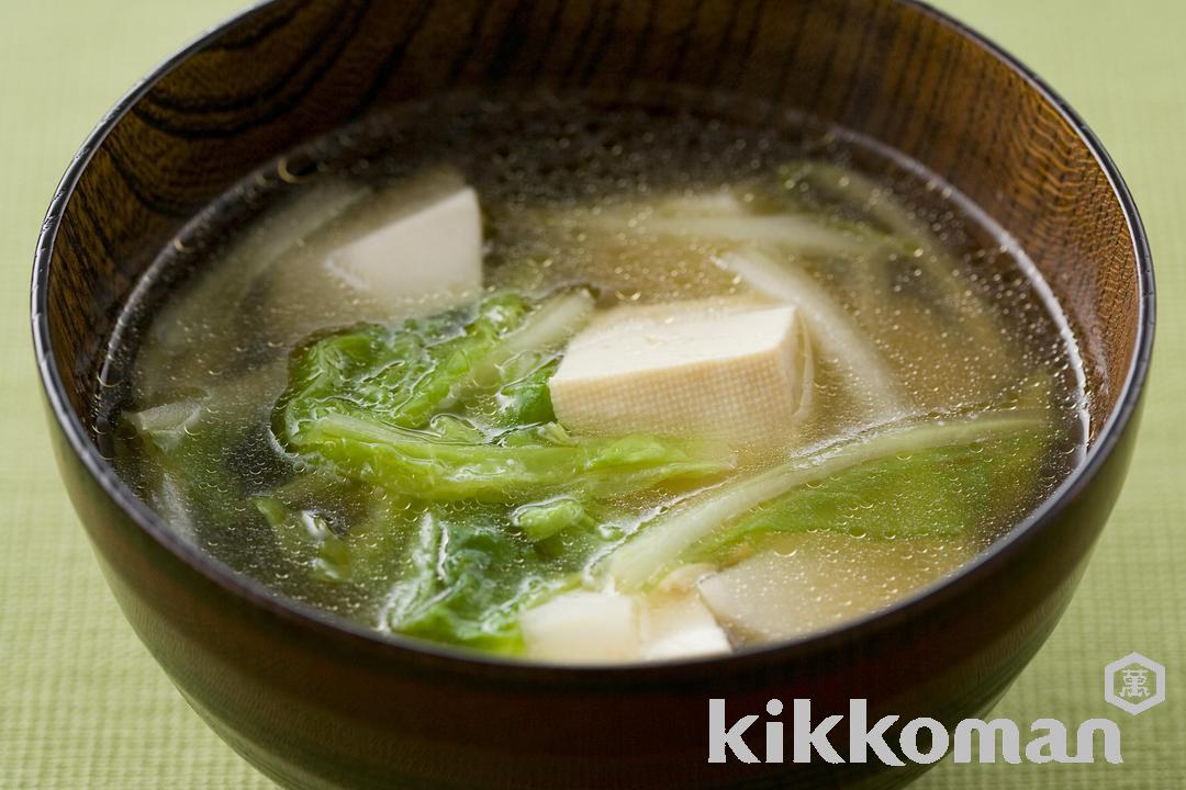Tofu, Satoimo and Napa Cabbage Soup