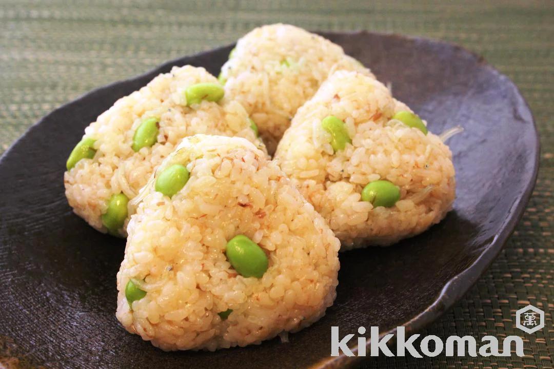 Edamame and Young Sardine Onigiri