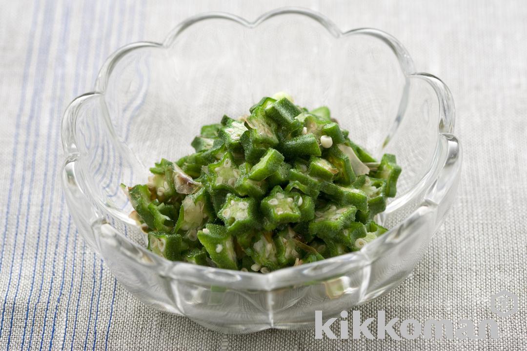 Sliced Okra with Ponzu Dressing