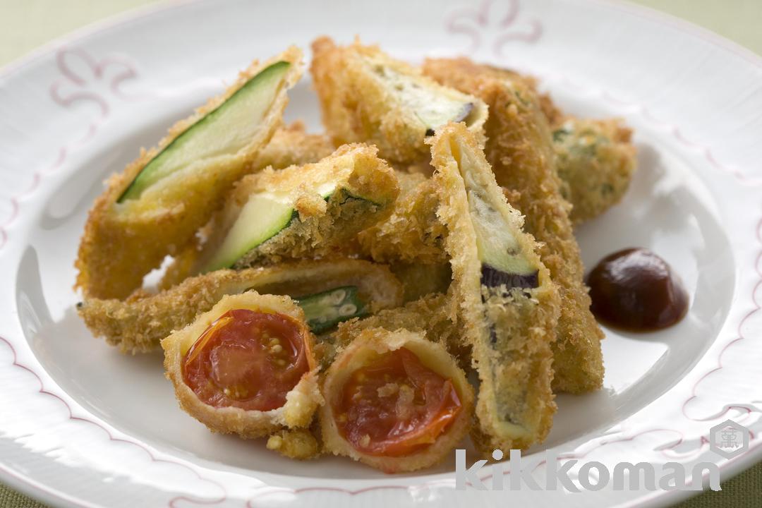 Fried Okra, Cherry Tomatoes, Eggplants and Zucchini