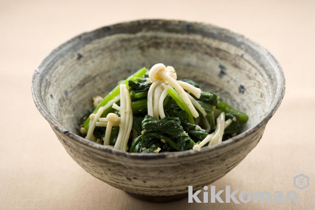 Enoki Mushroom and Spinach