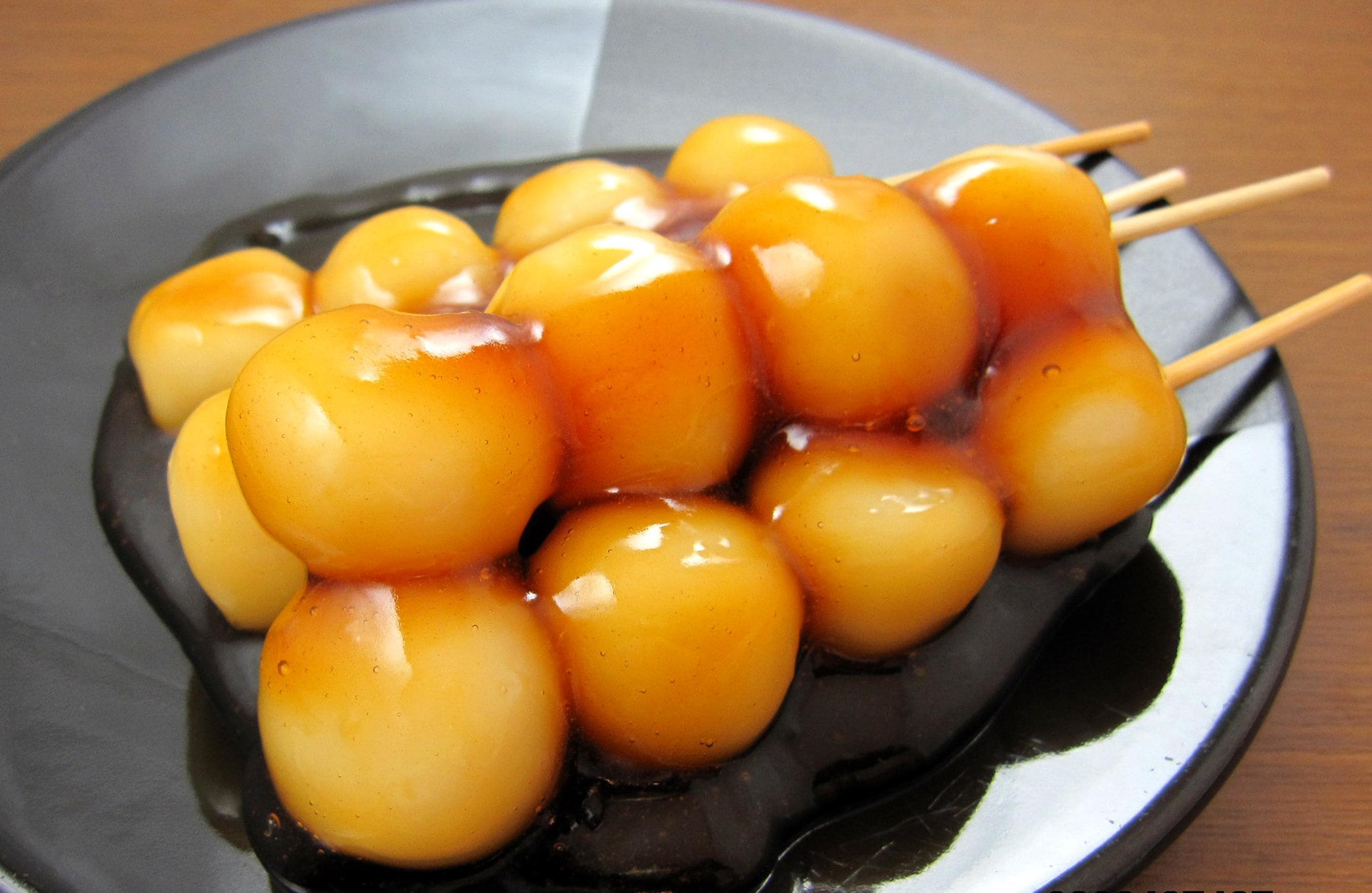 Mitarashi Dango (Sweet Soy Sauce-Glazed Rice Dumplings)
