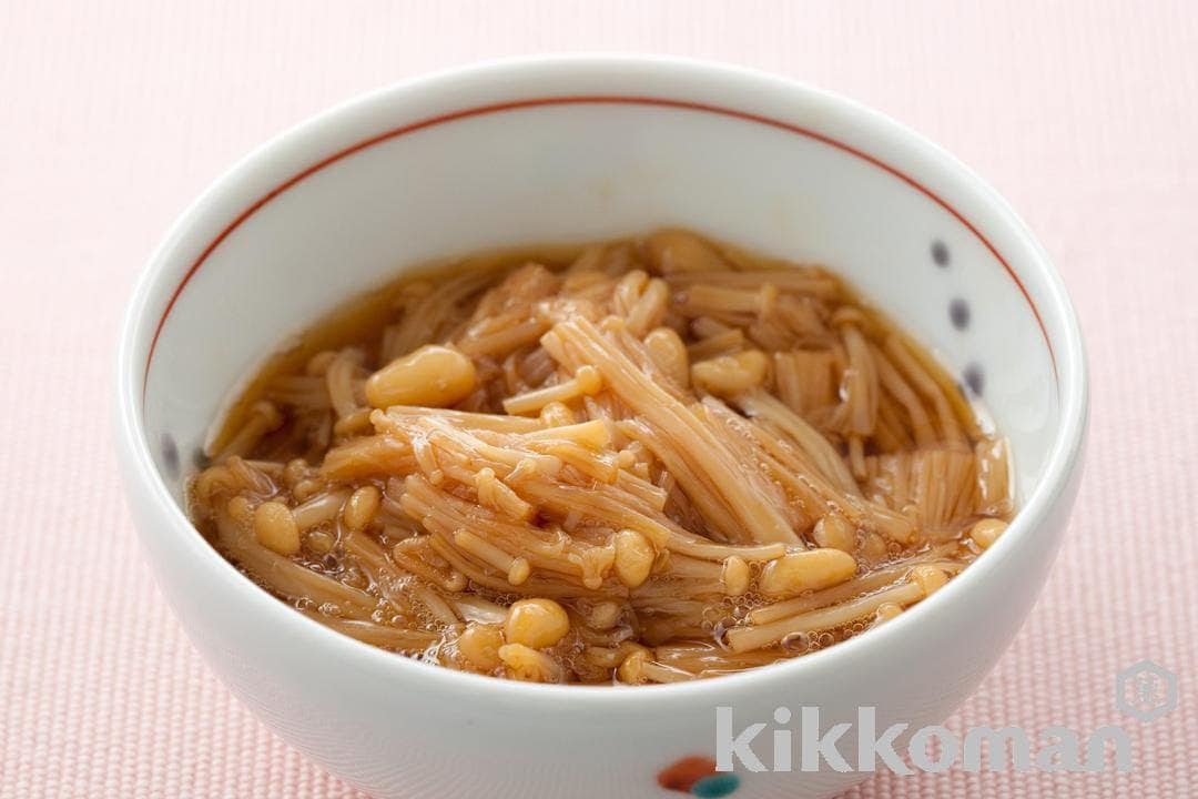 Enoki Mushrooms Simmered in Soy Sauce