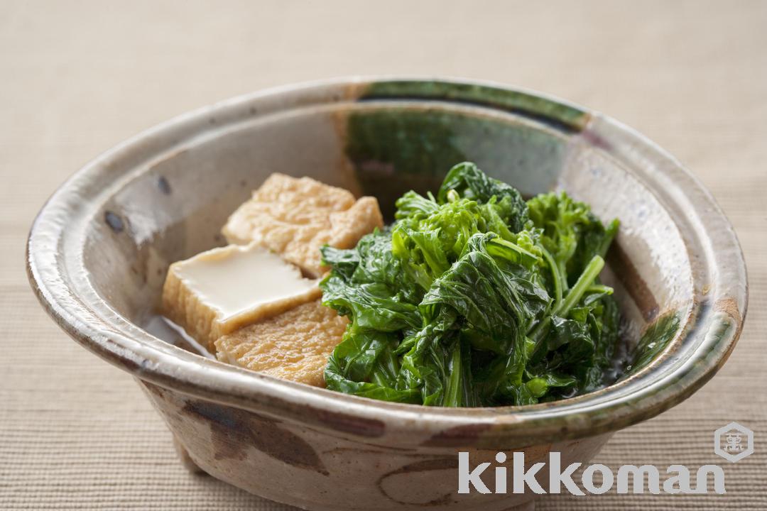 Simmered Nanohana and Fried Tofu