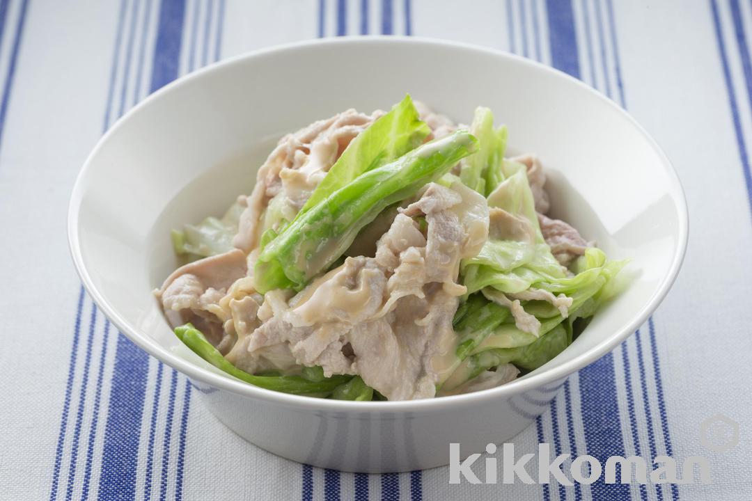 Cabbage and Pork in Sesame Dressing