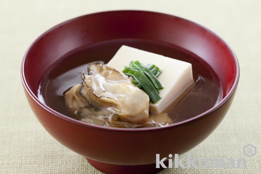 Oyster and Tofu Clear Soup