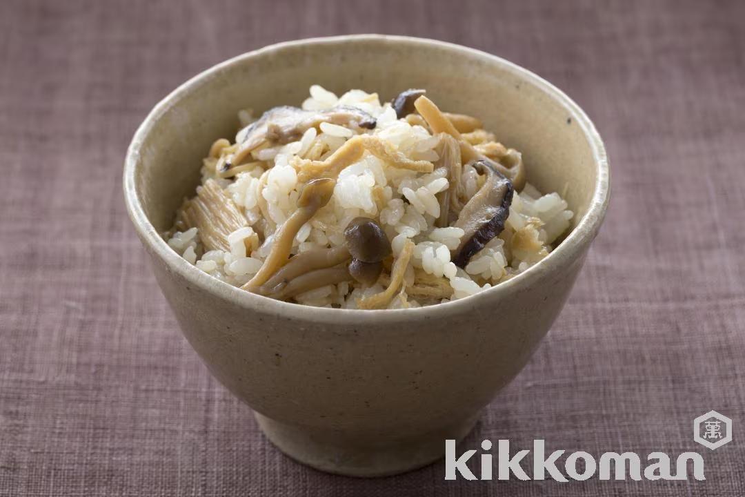Mixed Rice with Mushrooms and Aburaage