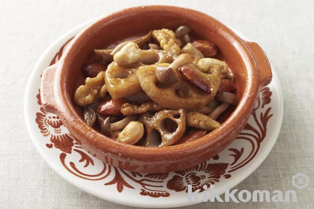 Lotus Root and Nuts Stir-fry