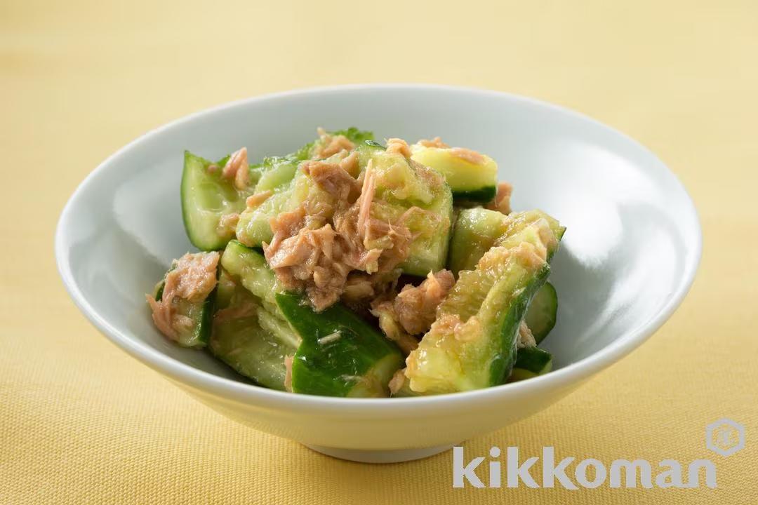 Pounded Cucumbers with Tuna