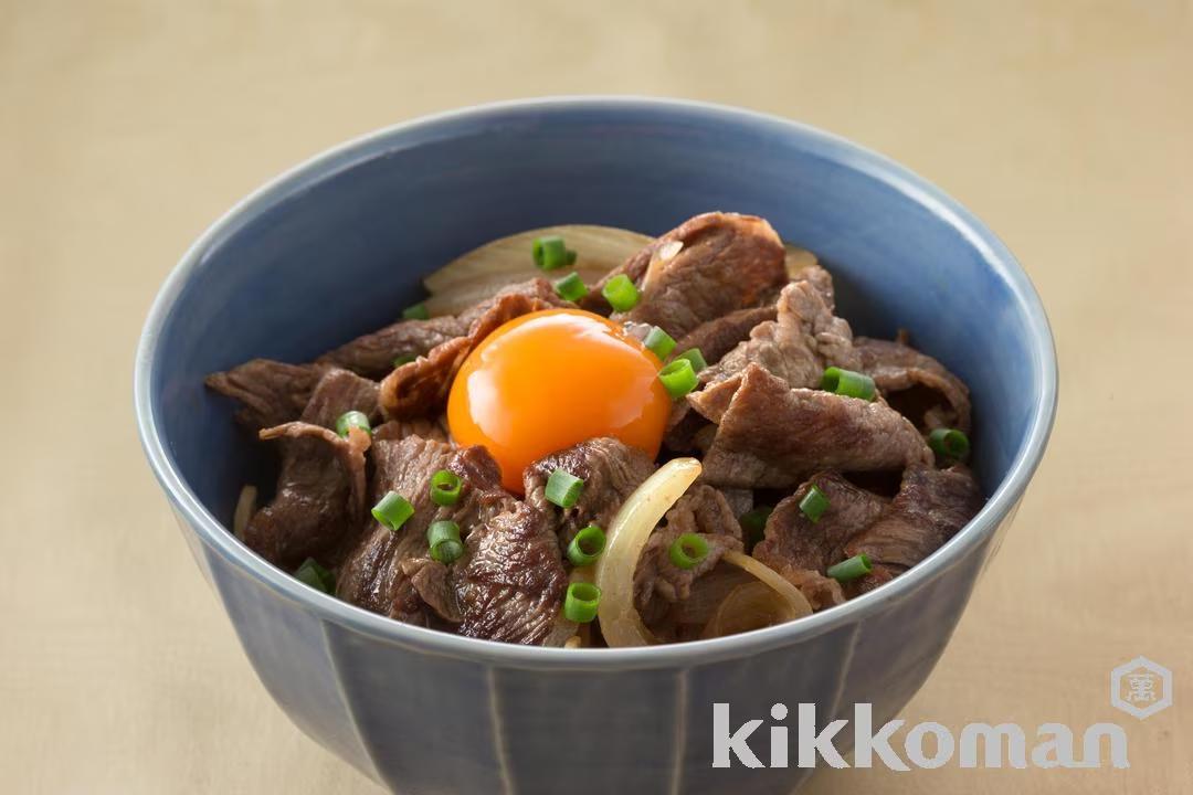 Tsukimi Gyudon (Beef Bowl with Eggs)