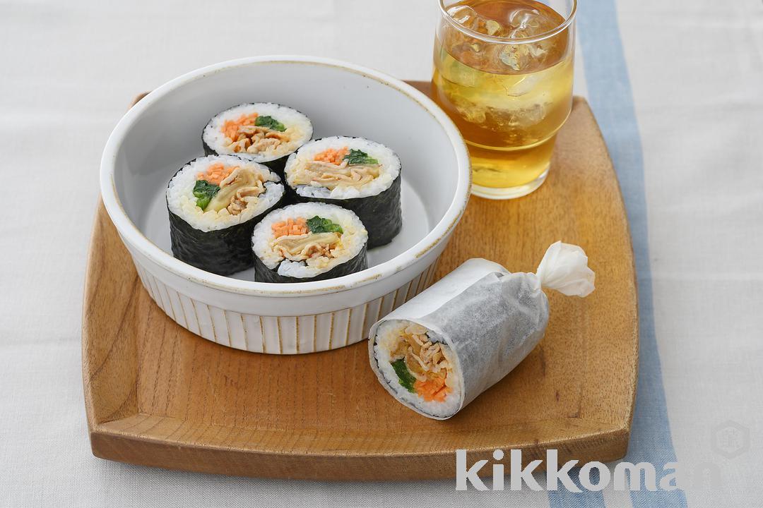 Pork Kimchi Sushi Rolls