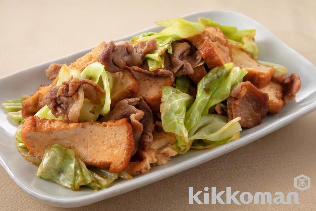 Pork and Cabbage Stir-Fry with Atsuage