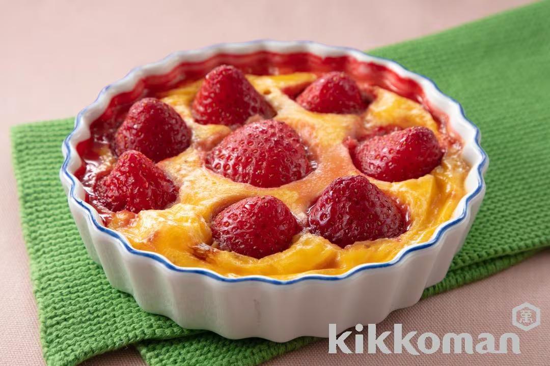 Strawberry Soymilk Flan