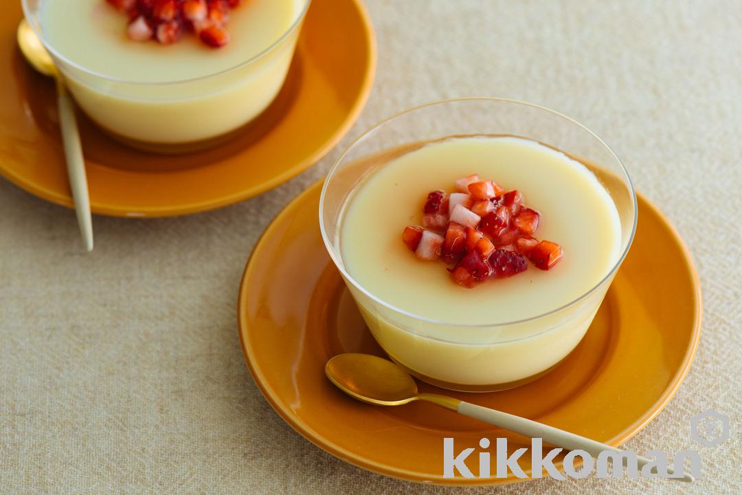 Soymilk Panna Cotta with Mirin