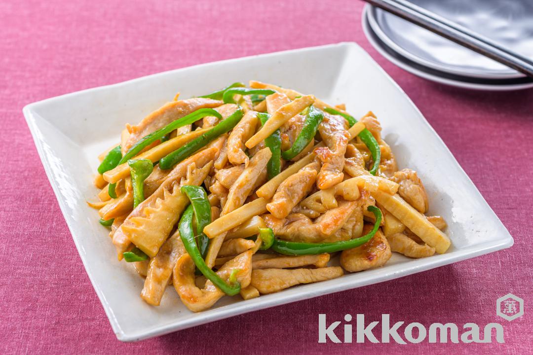Chicken, Bamboo Shoot and Green Pepper Stir-Fry (Low Sodium)
