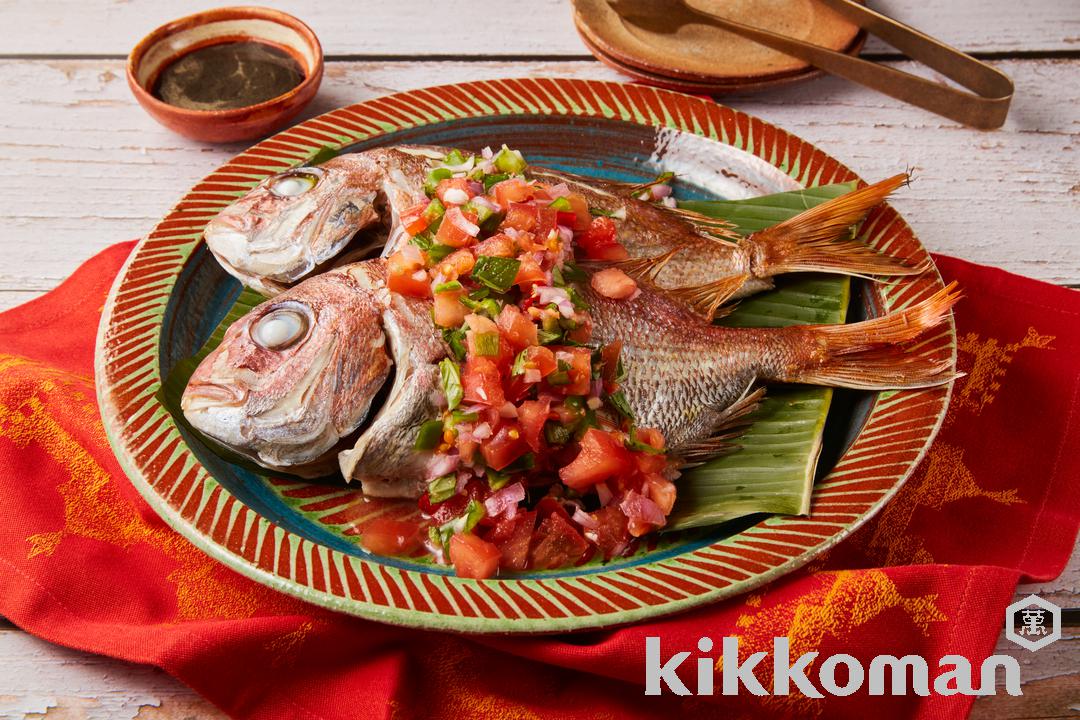  Ikan Bakar (Indonesian-Style Grilled Fish) with Sambal Colo Colo