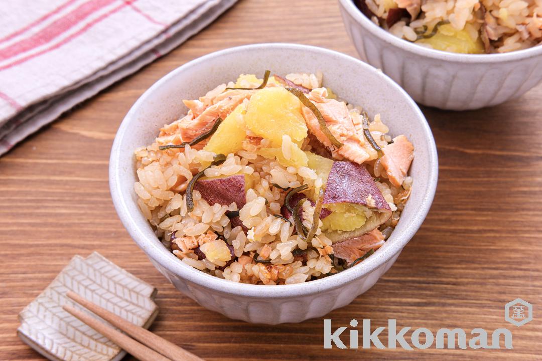 Salmon and Sweet Potato Mixed Rice