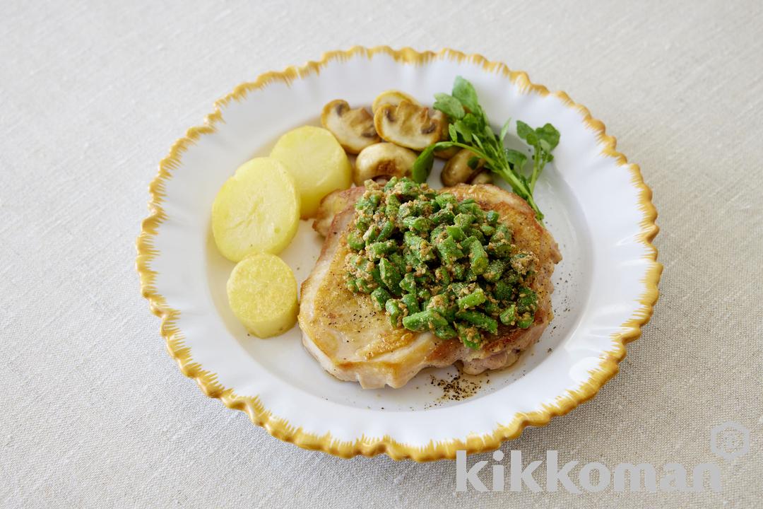 Chicken Saute with Green Bean Sesame Sauce