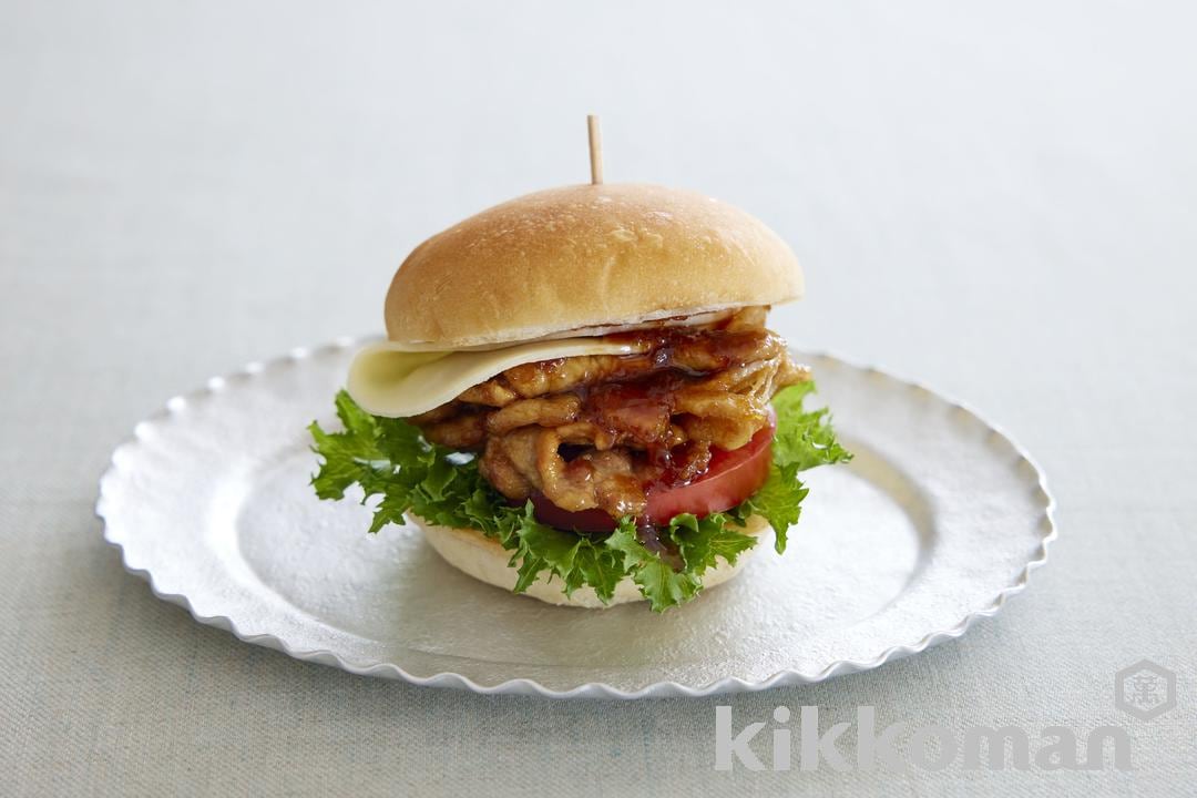Grilled Ginger Pork (Shogayaki) Burger