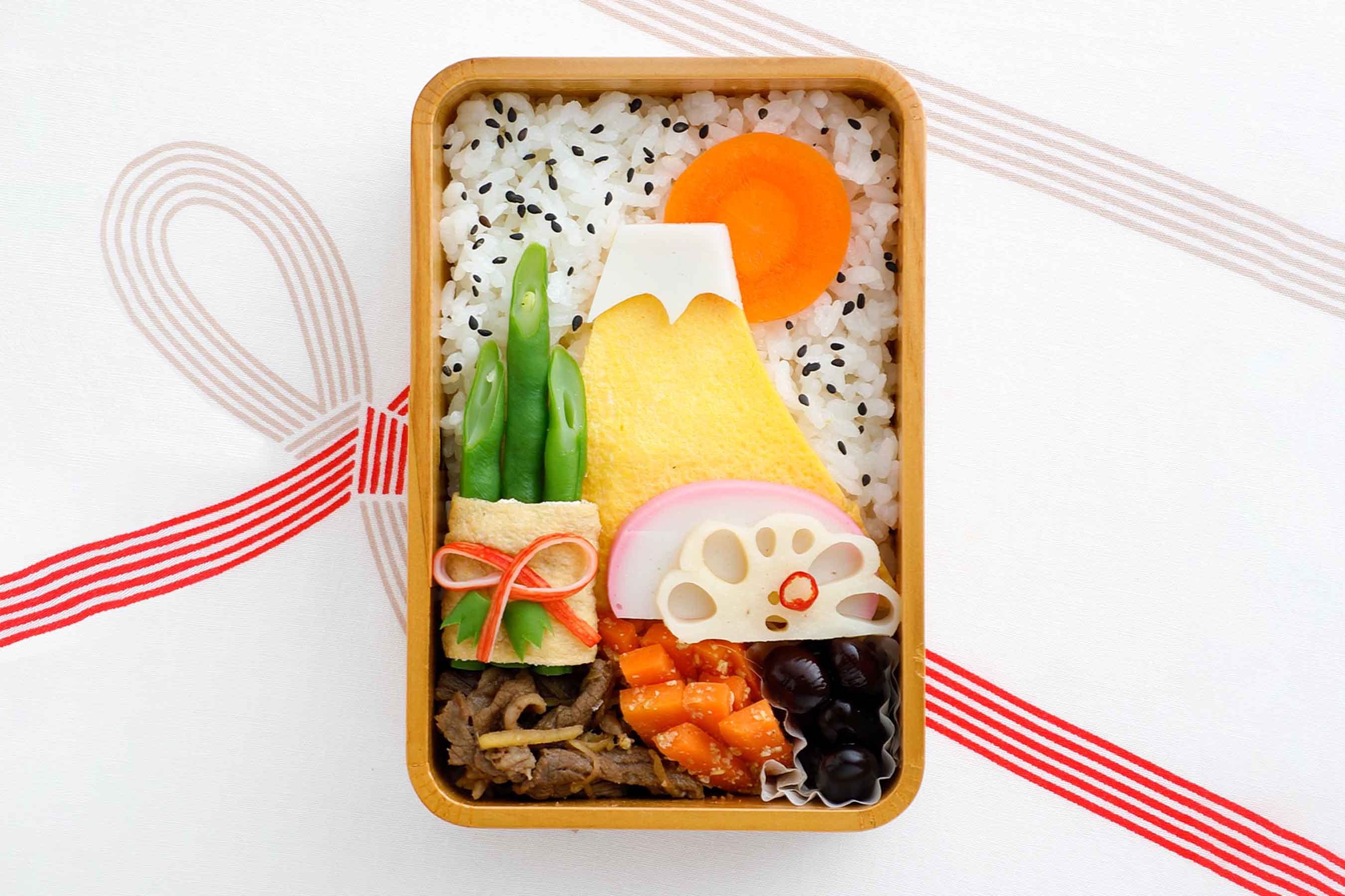 Celebrate the New Year with a decorative bento inspired by the sunrise ...