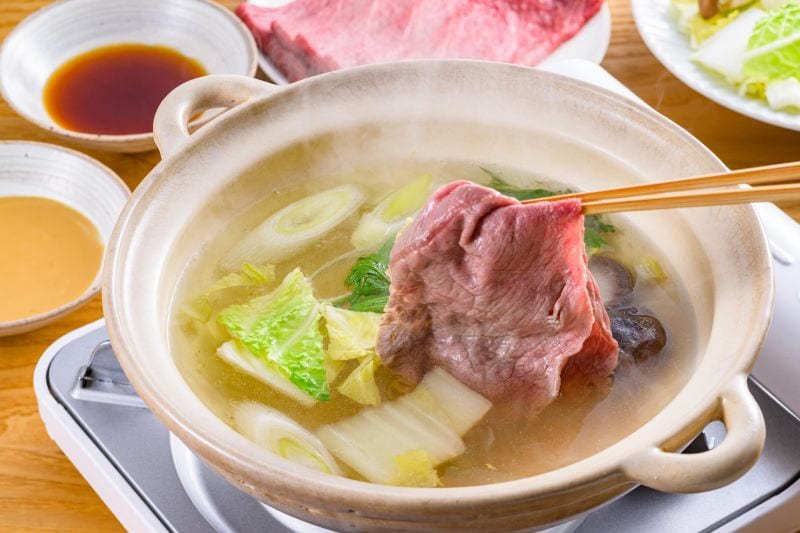Shabu Shabu (Japanese Hot Pot with Thinly Sliced Beef)