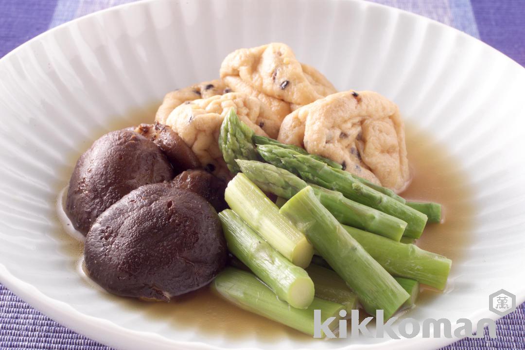 Simmered Ganmodoki and Asparagus