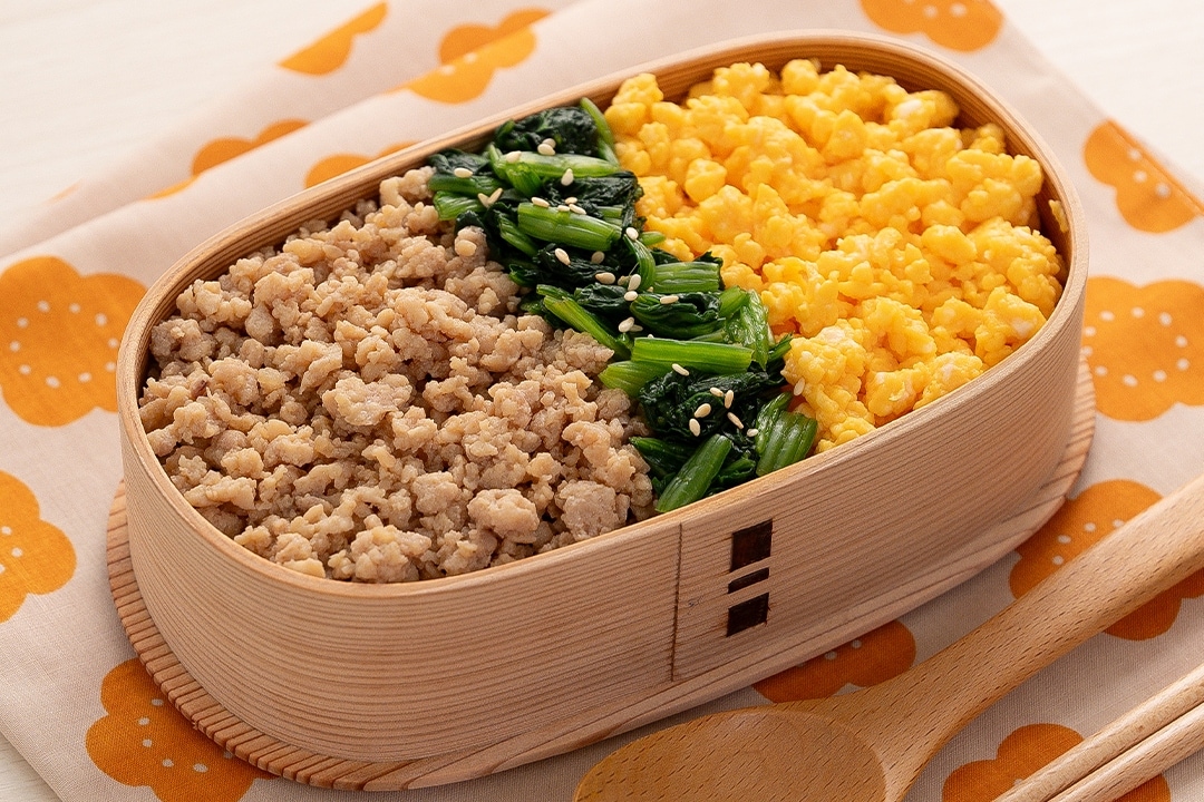 Chicken and Egg Soboro Rice Bento