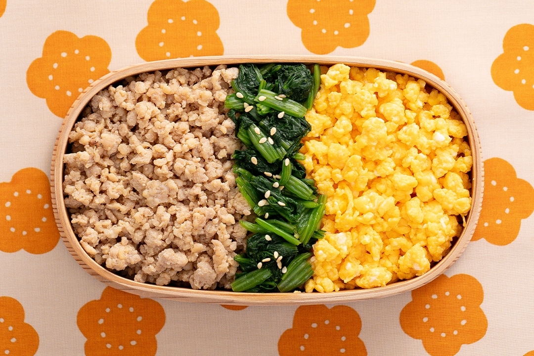 Chicken and Egg Soboro Rice Bento